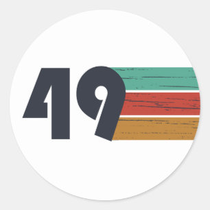 Sticker Rond né en 1949 vintage 75e anniversaire