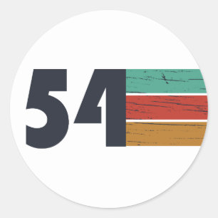 Sticker Rond né en 1954 anniversaire vintage