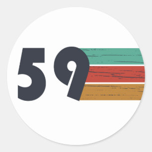Sticker Rond né en 1959 anniversaire vintage