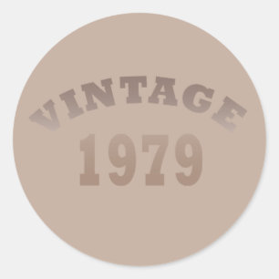 Sticker Rond Né en 1979 anniversaire vintage