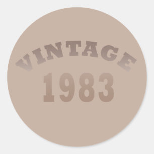 Sticker Rond né en 1983 cadeau d'anniversaire vintage
