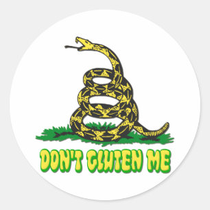 Sticker Rond Ne font pas le gluten je ! Serpent