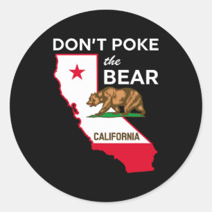 Sticker Rond Ne Garde Pas L'Ours Conception De La République De
