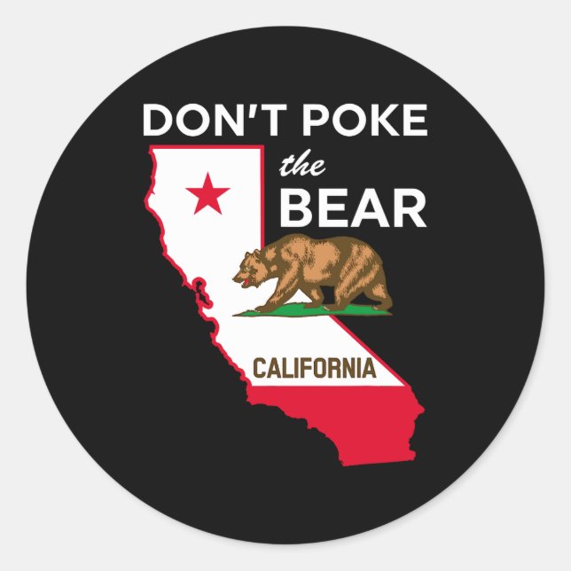 Sticker Rond Ne Garde Pas L'Ours Conception De La République De (Devant)