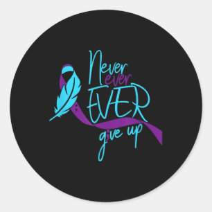 Sticker Rond Ne Jamais Abandonner La Prévention Du Suicide Et L