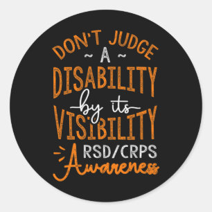 Sticker Rond Ne jugez pas la sensibilisation aux crps de Drs po