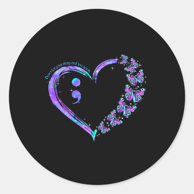 Sticker Rond Ne laissez pas votre histoire s'arrêter trop vite  (Devant)