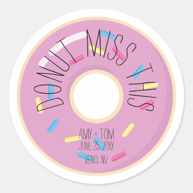 Sticker Rond Ne manquez pas ceci | MARIAGE (Devant)