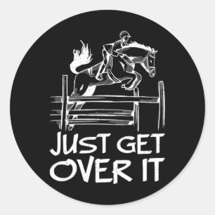 Sticker Rond Ne Manquez Pas Le Cheval Equestre Jumping Horsebac