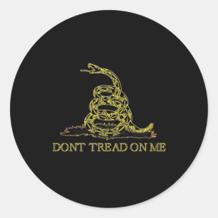 Sticker Rond Ne marchez pas sur moi le noir rond d'autocollant