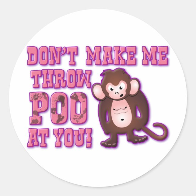 Sticker Rond Ne me fais pas jeter du poing sur toi (Devant)