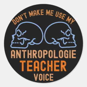 Sticker Rond Ne me faites pas utiliser ma voix de professeur d'