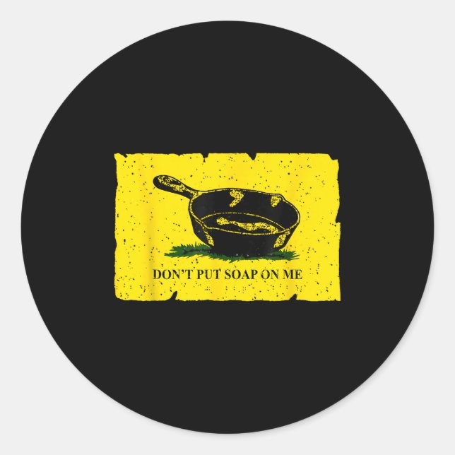Sticker Rond Ne me savonnez pas  (Devant)
