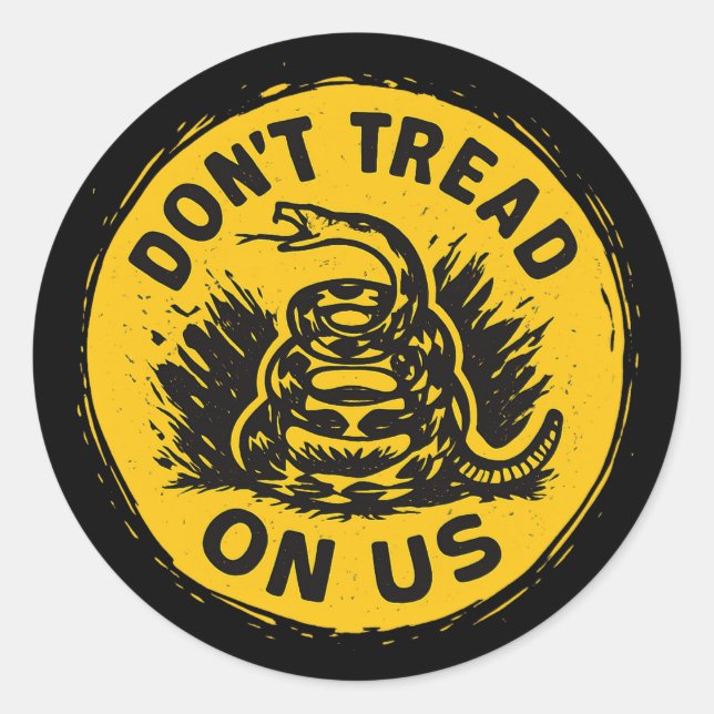 Sticker Rond Ne nous marche pas dessus – Badge de protestation  (Devant)