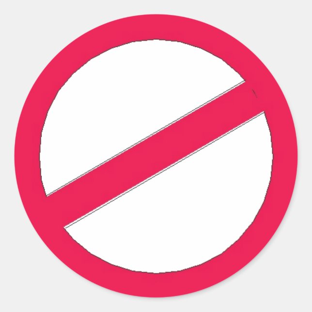 STICKER ROND NE PAS ..... (Devant)