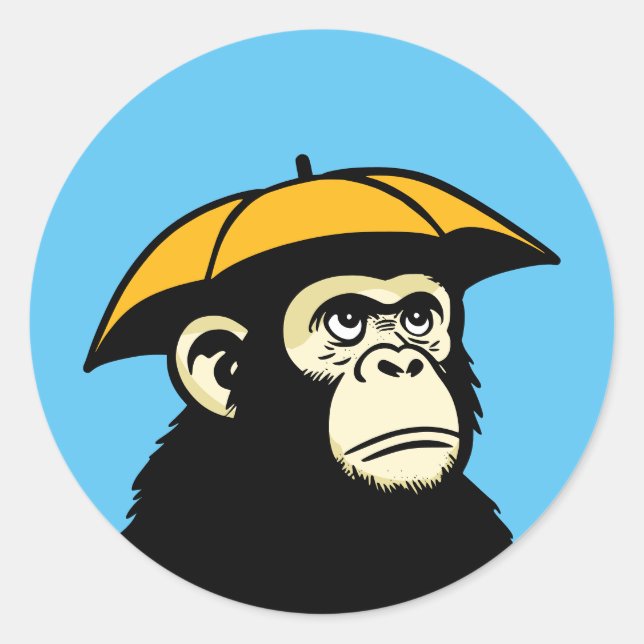 Sticker Rond Ne pas aimer la pluie (Devant)