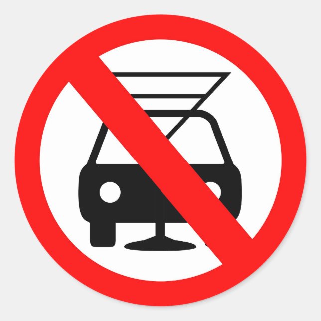 Sticker Rond Ne pas boire et conduire (Devant)