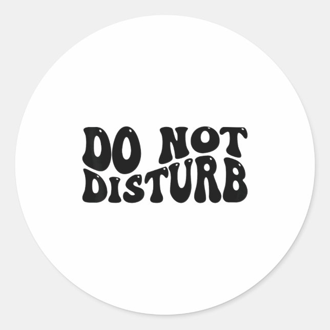 Sticker Rond Ne pas déranger  (Devant)