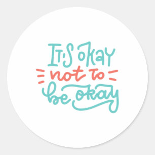 Sticker Rond Ne Pas Être D'Accord Sensibilisation À La Santé Me