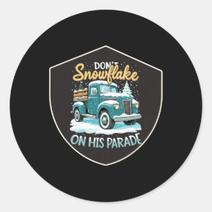 Sticker Rond Ne Pas Feu De Neige Sur Sa Parade Pro Trump Snow R