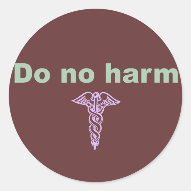 Sticker Rond Ne pas nuire (Devant)