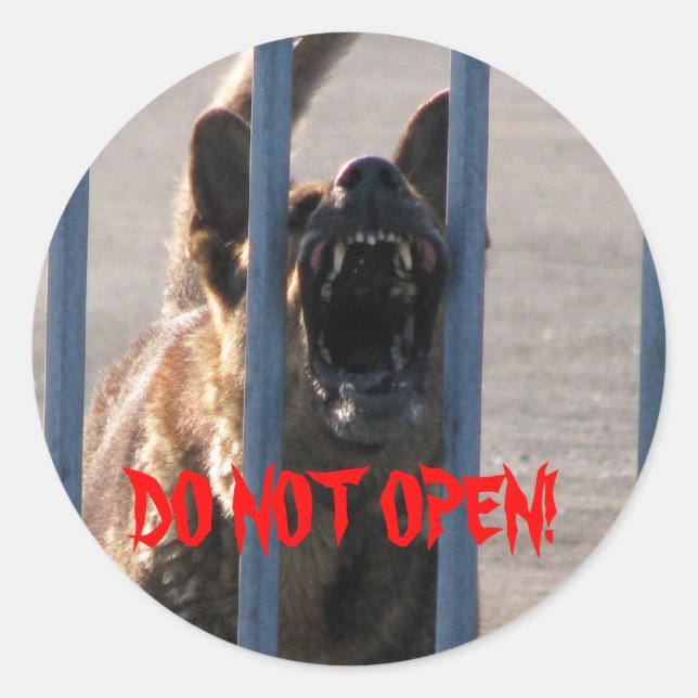 Sticker Rond Ne pas ouvrir (Devant)