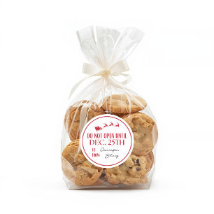 Sticker Rond Ne pas ouvrir avant Noël Père Noël