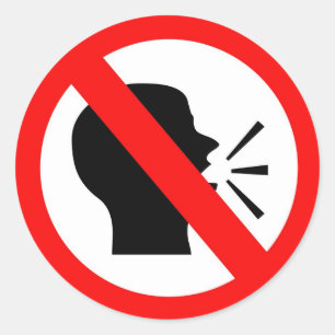 Sticker Rond Ne pas parler