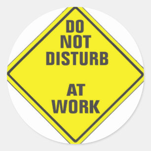 STICKER ROND NE PAS PERTURBER LE SIGNE PERSONNALISÉ PRO POUR QU