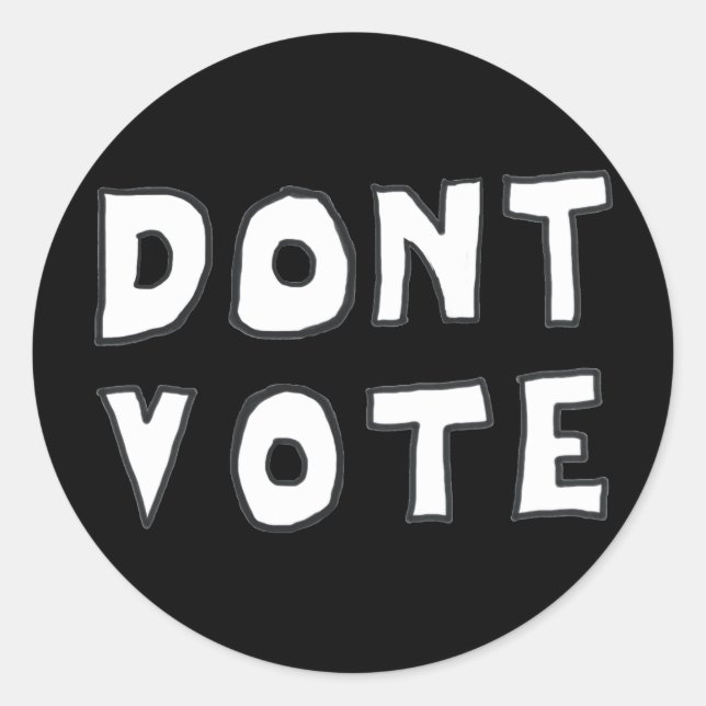 Sticker Rond Ne pas voter (Devant)
