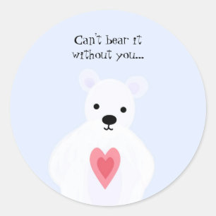 Sticker Rond Ne peux pas le supporter sans toi