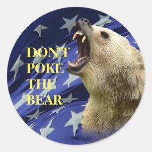 Sticker Rond Ne pique pas l’ours
