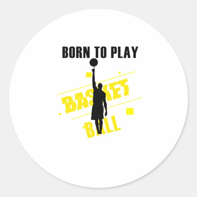 Sticker Rond Né Pour Jouer Au Boulet (Devant)