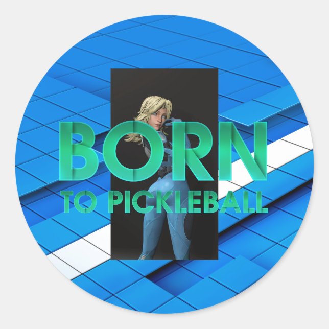 STICKER ROND NÉ POUR LE PICKLEBALL (Devant)