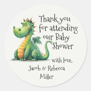 Sticker Rond Né pour respirer le Baby shower Merci incendie Sti
