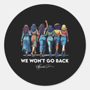 Sticker Rond Ne retournera pas Harris W 2024 Kamala Harris