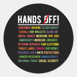 Sticker Rond Ne touchez pas à Medicaid Medicare Sécurité social