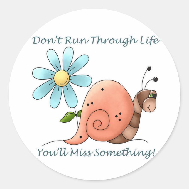 Sticker Rond Ne traversez pas la vie (Devant)