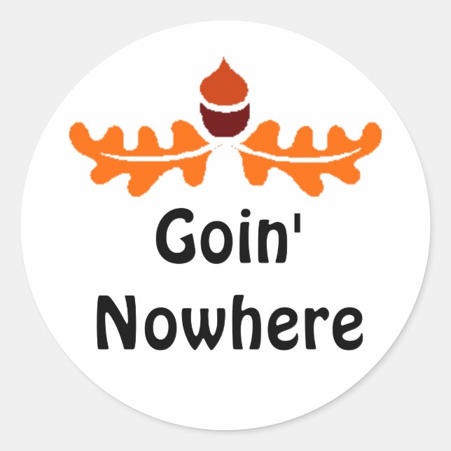 Sticker Rond Ne va nulle part (Devant)