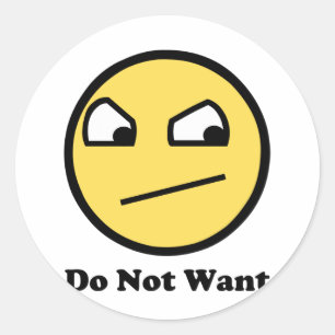 Sticker Rond Ne Veux Pas Un Visage Impressionnant