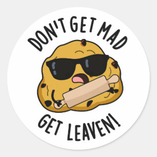 Sticker Rond Ne vous fâchez pas, faites lever la plaisanterie d