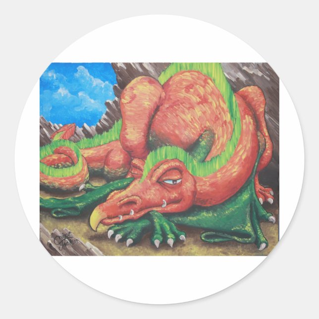 Sticker Rond Ne vous mêlez pas des affaires des dragons (Devant)