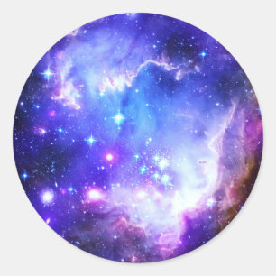 Sticker Rond Nebula bleue