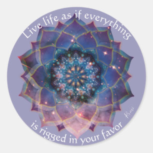Sticker Rond Nebula Bloom Mandala