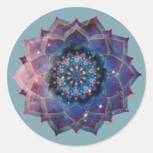 Sticker Rond Nebula Bloom Mandala