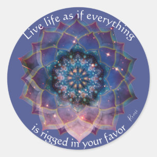 Sticker Rond Nebula Bloom Mandala