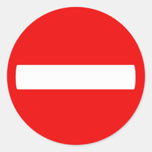 Sticker Rond N'écrivez pas le signe (l'autocollant)