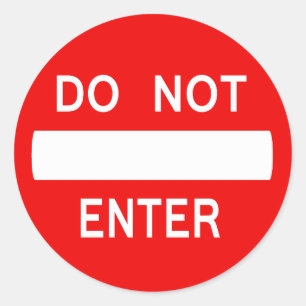 Sticker Rond N'écrivez pas le signe (l'autocollant)