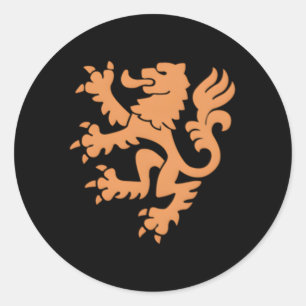 Sticker Rond Nederland Emblem Lion Pays-Bas