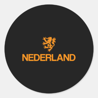 Sticker Rond Nederland Emblem Lion Pays-Bas